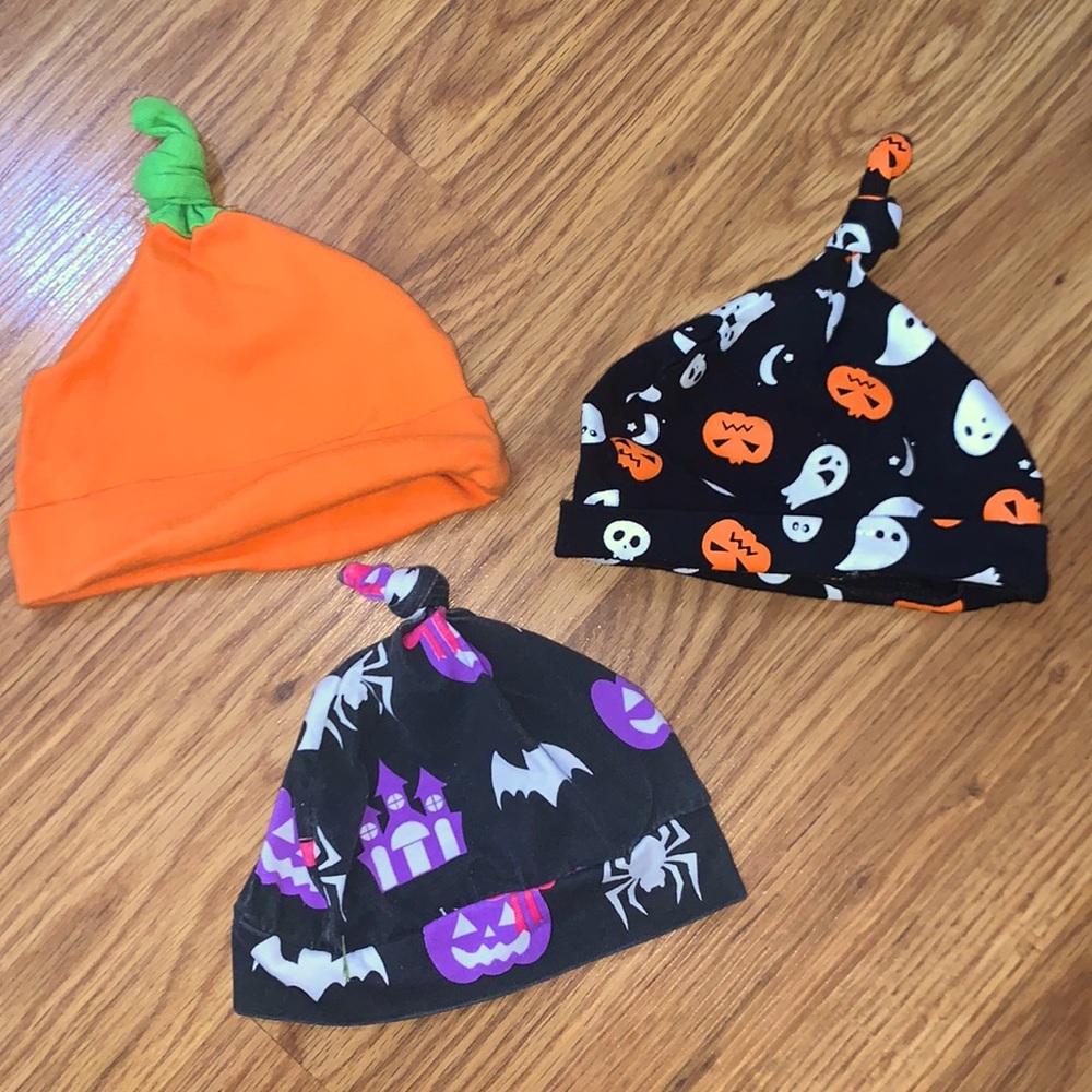 Halloween baby hats set of 3
